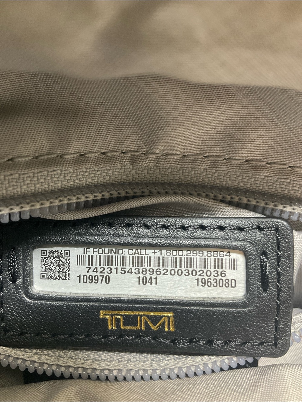 Tumi Black Nylon Crossbody with Gold Hardware Accents - Picture 9 of 9